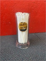 Dad’s Root Beer Straw Holder Glass