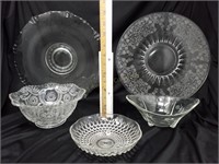 Clear Glass Platters & Bowls