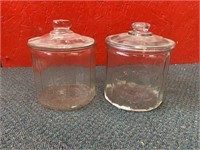 (2) Cigar Glass Jars with Lid