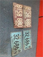 (2) Sets of IL License Plates