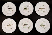 6 Marlborough Simpson Ironstone Fish Plates