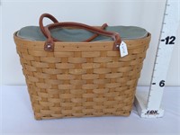 Longaberger Large Boardwalk Basket w/Leather