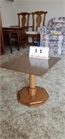 Square Top Pedestal Base Side Table