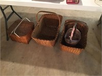 Baskets and Contents Under Table