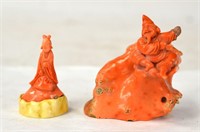 Two Japanese Carved Coral Pieces