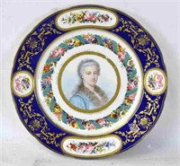 Sevres Plate w Lady Portrait