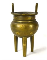 Chinese Bronze Tripod Incense Burner