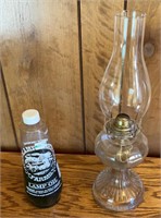 Oil lamp w/ globe and lamp oil