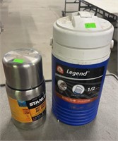 Stanley Thermos and an Igloo 1/2 Gallon Water Jug