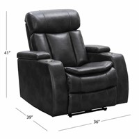 Zayne Leather Power Theater Recliner with Power