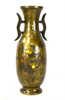 Japanese Bronze Mix Metal Vase