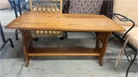 Wooden Oak Heart Leg Coffee Table