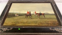 Horse and Jocky Oil Painting by Gray Andalusian