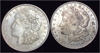 (2) 1921 MORGAN SILVER DOLLAR COINS