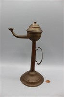 Antique Copper/Brass Whale Oil Lamp
