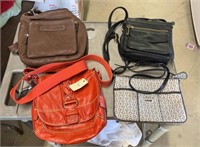 3 Fossil Purses, 1 Fossil Wallet and 1 Guess