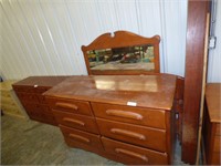 DRESSER , MIRROR AND FULL SIZE MATCHING BED