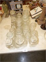 SEVERAL GLASS CANISTER JARS
