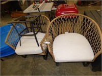 2 NEW OUTDOOR CHAIRS & TABLE