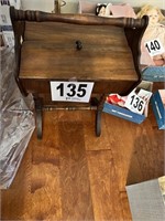 Wooden Sewing Box on Stand (R1)