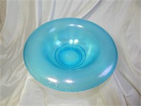 Fenton Celeste Blue Iridescent Stretch Glass Bowl