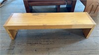 Custom hand crafted solid wood bench.  70” wide