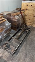 Antique Iron pallet jack -5ft long x 18” wide