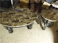 Coffee Table & End Table "Marble Top"