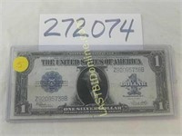 Large Note 1923 Blue Seal $1 bill