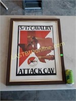 Framed "5 / 17 Cavalry Attack Cav" Print