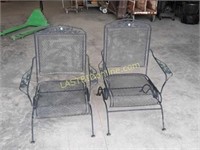 2 Outdoor Metal Spring Rocking Chairs