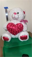 18" Red Pink Roses 4U Bear New W/Tags