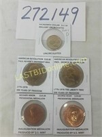 Sacagawea Uncirculated $1 & 4 Medallions