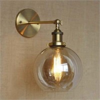 Stylish Amber Glass Single Light LED Wall Sconce
