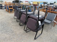 (8) Assorted Black Chairs