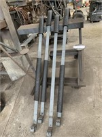 Mobile Trolley Stand & 4 Steel Holding Down Bars