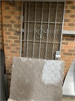 Pressed Metal Period Ceiling Panel, 3 Sheets Steel