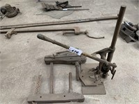 2 Period Timber Vices & Steel Drill Press