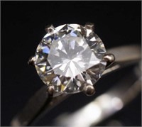 1.16ct diamond set 18ct white gold solitaire ring