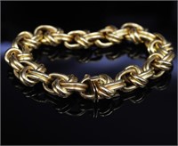Early 20th C. 18ct yellow gold knot bracelet