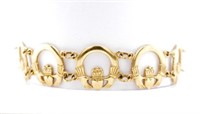 Irish 10ct rose gold Claddagh bracelet