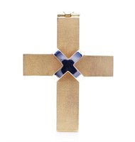 Large two tone gold cross