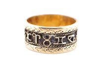 Georgian rose gold Zodiac ring