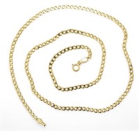9ct Yellow gold chain necklace