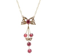 Australian Art Nouveau 9ct rose gold necklace