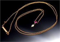 Antique 9ct yellow gold necklace