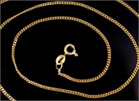 9ct Rosey yellow gold cuban chain necklace