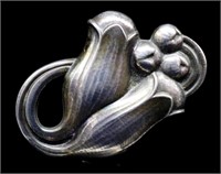 Georg Jensen #100b Tulip sterling silver brooch