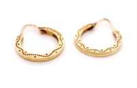 Vintage rose gold hoop earrings