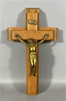 Vintage INRI Oak Wooden Cross